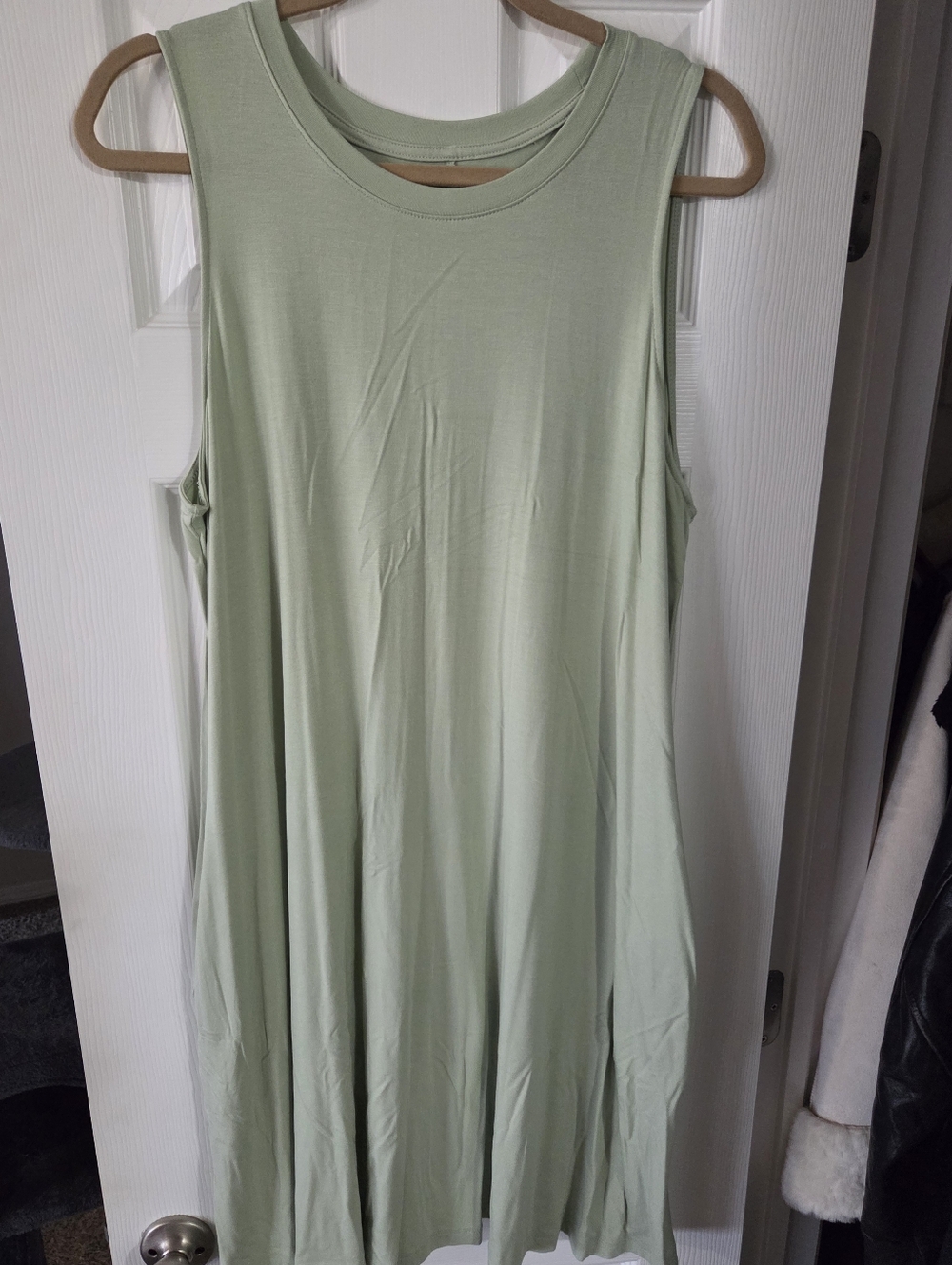 Sleeveless Swing Dress in Sage